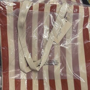 Universal Thread Red and Cream Striped Tote